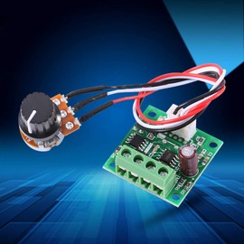 DC Motor Speed Controller, Low Voltage 1.8V to 15V 2A Motor Speed Controllers Regulator Control Module High Power Drive Module Adjustable Speed PWM Electronic Governor Modulator Potentiometer