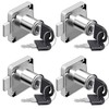 Litensh Cam Lock 22mm, 4PCS Security Cabinet Lock with Key