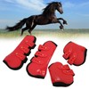 4pcs Horse Leg Guard PU Neoprene Front Hind Horse Tendon