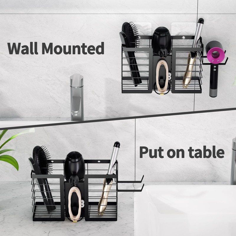 FUNKYLEE Hair Tool Organizer - Hair Dryer Holder, 3 in