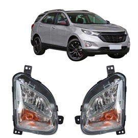Silscvtt Fog Light Assembly Replacement for 2018 2019 2020 Chevy Equinox Clear Lens with Bulbs Driving Fog Light Lamp Left+Right Side(Passenger & Driver Side)
