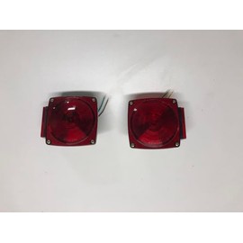 CTW Red Square Under 80" Wide Combination Trailer Lights Side Marker RH and LH