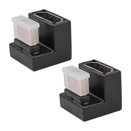 Hsthe Sea 2 PCS U Shape Mini HDMI to HDMI 8K Adapter, Up Angle HDMI Mini to HDMI Female Adapter, HDMI 180 Degree Adapter for Camera/Laptop/Tablet/HDTV/Projector