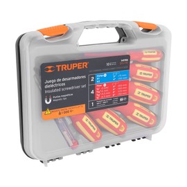 Truper DTJ-7D, Juego 6 desarmadores dieléctricos y 1 probador de corriente