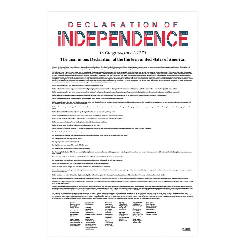Axton US History Four Poster Bundle - Constitution, Declaration of