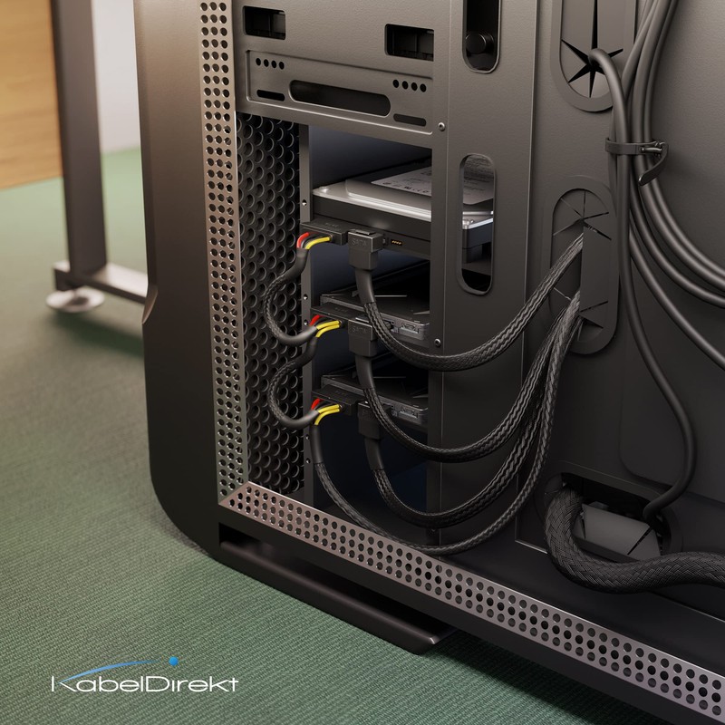 KabelDirekt 30cm 7-pin SATA 3 data cable 6 Gbit/s 90°