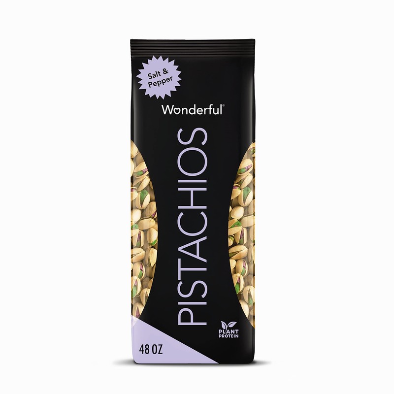 Wonderful Pistachios In Shell, Salt & Pepper Flavored Nuts, 48