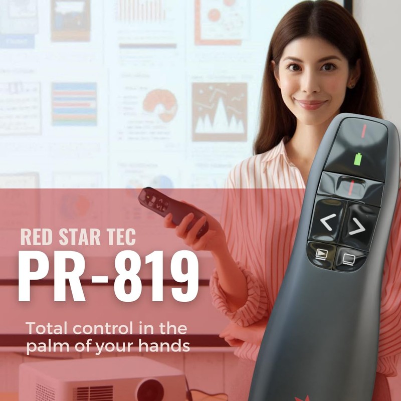 Red Star Tec Wireless Powerpoint and Keynote Presentation Remote Clicker