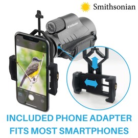 Bird Watching Monocular for Adults – Smithsonian Monocular Set w/ 12x50 Monocular for Bird Watching, Hiking, Travel – Waterproof Monocular– Bird-Watching Guide Included