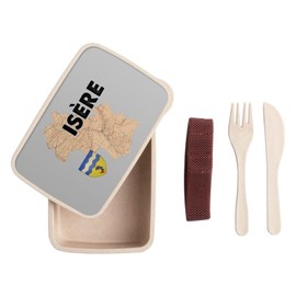 Fabulous Lunch Box Lunchbox mit Besteck, Grau – Isère 38 Département Grenoble – 700 ml