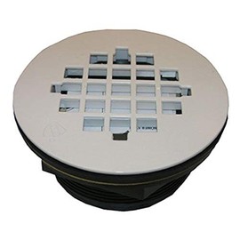 LASCO 03-1251 Shower Drain for Fiberglass Shower Stalls And Pans, White Finish