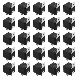 Anxingo 25Pcs Car Relay 4-pin 12V 40/30Amp, Spst 12-Volt Auto Switches & Starters, Replacement for All automotive and Devices Equipped with a 12V Power Source