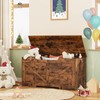 HOOBRO Storage Bench, 39.4” Retro Wooden Storage Chest with U-Shaped