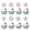 24 piezas de decoración para magdalenas con diseño de copo