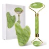Rodillo Masaje Facial Gua Sha De Jade Antienvejecimiento Kit