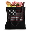 Kangaroo 4th of July Paw Print American Flag Tote Bag