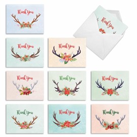 The Best Card Company - 10 Thank You Christmas Cards with Envelopes - Boxed G...