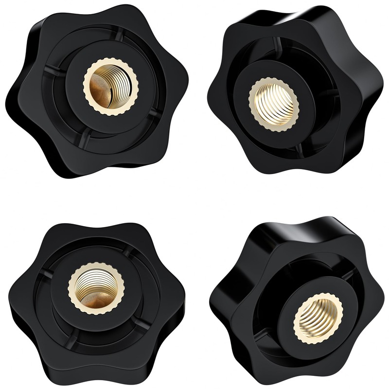8 PCS Handle Wing Nuts,Clamping Star Knobs,Thumb Screws Nuts (M8*32mm)