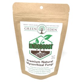 GreenEden EndoBoost Pro Mycorrhizal Fungi (7 Species) - Premium Endomycorrhizae Root Enhancer - 8oz. - Organic Microbial Inoculant - Living Soil Builders