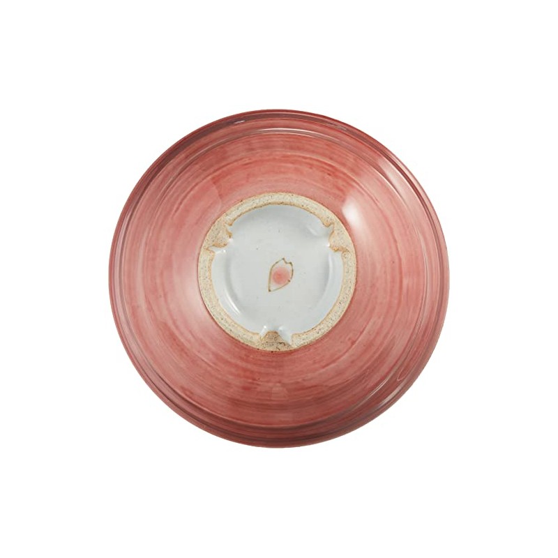 Rice Bowl: 有田焼 Vermillion Roll Inside Small Flower Three Function