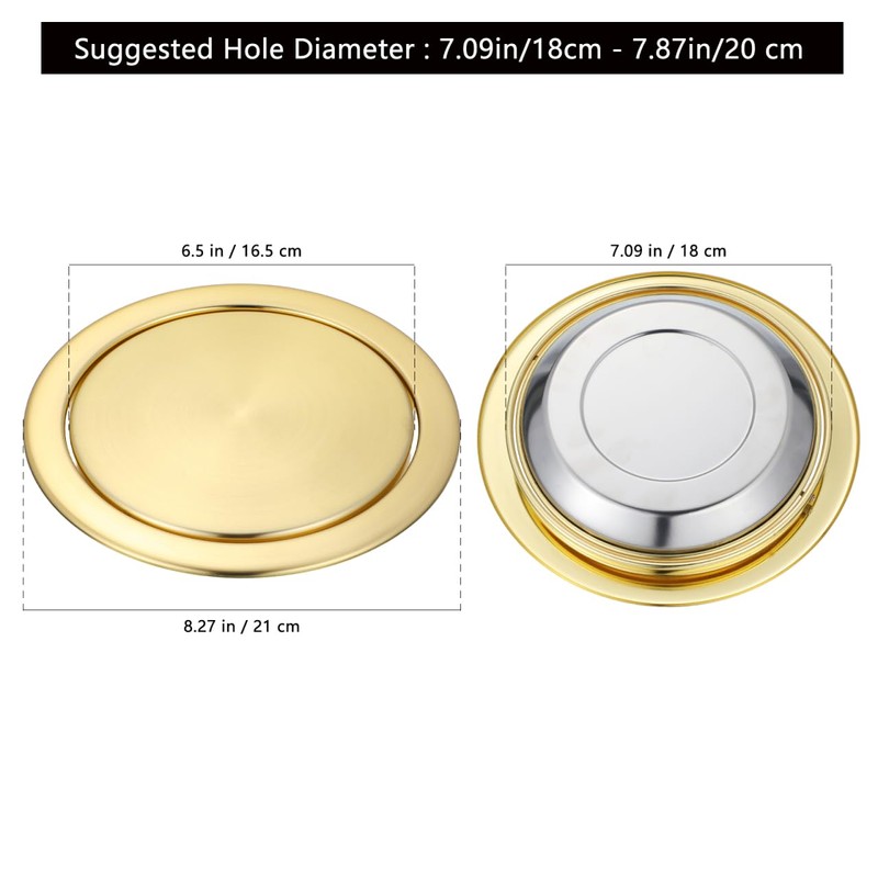 Trash Can Lid 304 Noble Gold Embedded Trash Bin Flap
