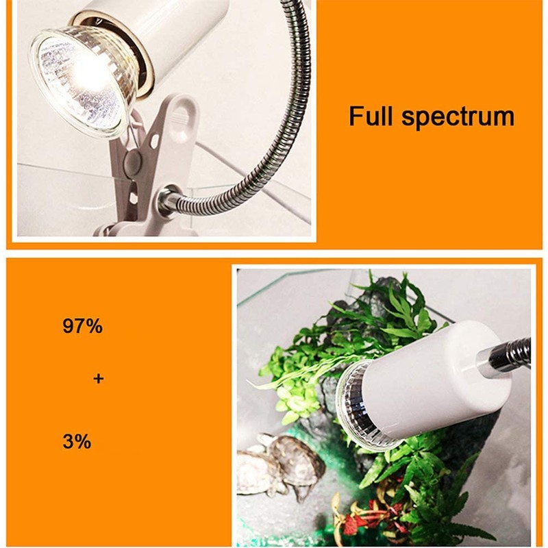 75W Basking UVA+UVB Heat Bulbs for Reptiles&Amphibians Turtle Heating Lamp