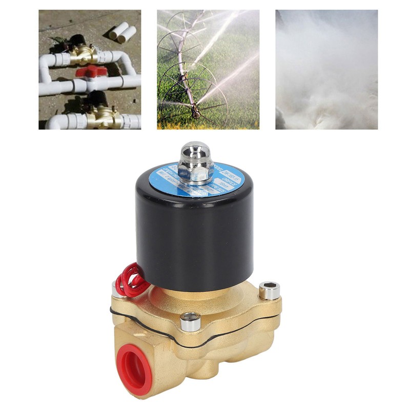 Solenoid Valve Brass Electric 2 Way 1/2in Normally Closed for