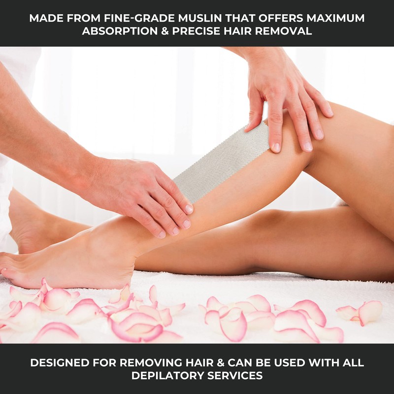 ForPro Natural Muslin Epilating Strips, Tear-Resistant, Pre-Cut Strips for Hair