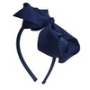 Oversize Large Ribbon Bow Alice Hair Band Headband White Navy