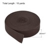 MECCANIXITY Elastic Bands for Sewing 1" 10 Yard Dark Coffee