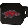 FANMATS 22640 Arkansas Razorbacks Black Metal Hitch Cover - 3D