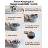 MISSYSSIM Ceramic Mixing Bowls with Lids Set of 4, Embossed