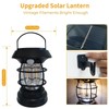 JaelBael Solar Hanging Lantern Outdoor IPX4 Waterproof -Warm Solar Camping