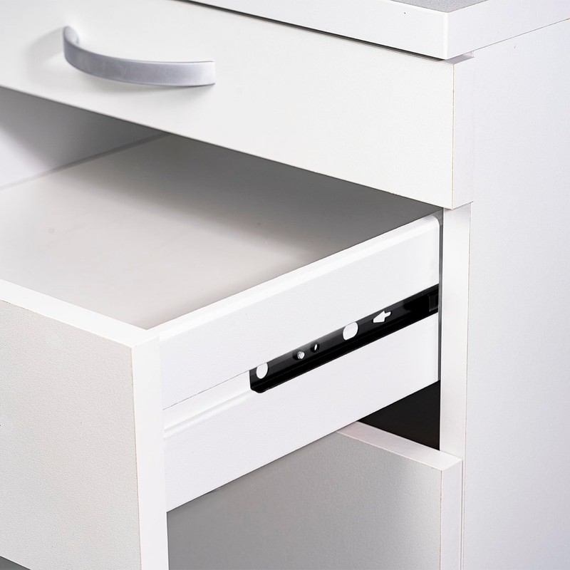 Drawer Runners 2 Pieces (1 Pair) Black Partial Extension Drawer