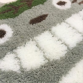 My Neighbor Totoro Accent Mat, 25.6 x 18.9 inches (65 x 48 cm), Totoro, Relaxed, Gray, Senko