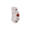 Kanlux Kli-r LED Lamp with Mains Detector Red Square DIN
