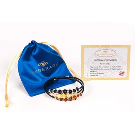 AMBERAGE Natural Baltic Amber Bracelet for Women/Teens - Hand Made from Polished/Certified Baltic Amber Beads
