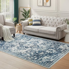 Aspire Homeware Rugs for Bedroom Living Room - Traditional Area Rugs 40x60 cm Tranquil Cashmere Style Soft Short Pile Vintage Rug - Carpet for Dining Room Easy To Clean