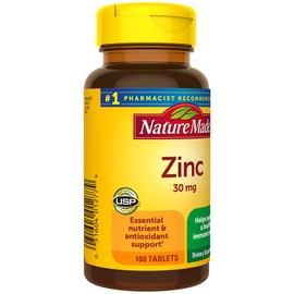 Nature Made Zinc 30 mg (Pack of 4)