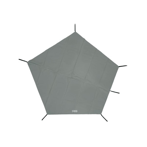 DOD GS1-820-GY Grand Sheet (1 Person / Pentagon) Riders One-Pole Tent / Mucha Tent With Guide To Easy Setup