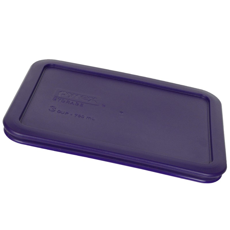 Pyrex 7210-PC 3-Cup Plum Purple Food Storage Replacement Lid (4-Pack)