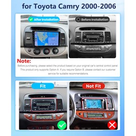Car Radio for Toyota Camry 2000 2001 2002 2003 2004 2005 2006, Rimoody Car Stereo with Android 13 GPS Navigation 9 Inch Touch Screen Bluetooth FM WiFi Mirror Link + Backup Camera