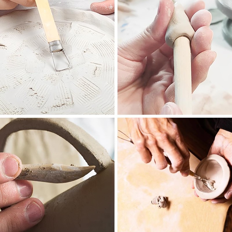 IKOPFLN 5 Piece Ceramic Sculptor Tools Clay Modelling Tools Clay