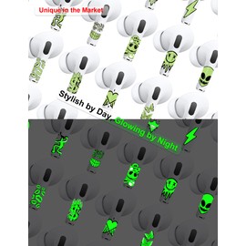 RockMax for AirPods Skin, Glow in The Dark Stickers for AirPods 2nd Gen and 1st Gen, Luminous Butterfly Decal Wraps, Long-Lasting, Easy to Apply, Ideal Gift for Kids and Adults