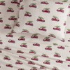 Woolrich Flannel Cotton Sheet Set Tan Cars Queen
