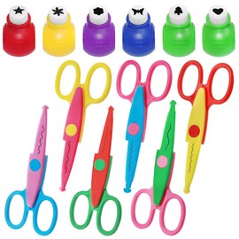 Set of 12, Craft Punch and Creative Scissors, findTop Scrapbooking Edging Scissors Paper Punch Set for Crafts, Scrapbooking, DIY Photo & Art Projects