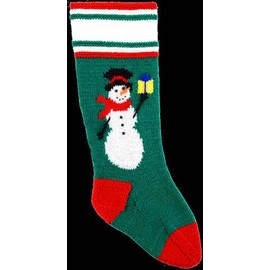 DooLallies Christmas Stocking Kit for Knitting Snowman (Green)