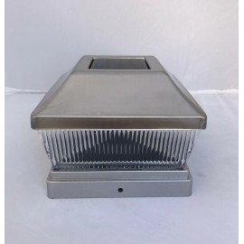 Affordable Store 12-Pk Solar (Top Of Metal Material) Cap SMD LED Light For 4"X4" Or 5"x5" Post - Stainless Metal Plated, 5"x5" Base