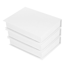 MAGICLULU 3pcs Faux Decorative Books for Home Decor Realistic Blank Book Shelf Accents Vintage Style Coffee Table Decor Lightweight Design for Living Room Office Cafe