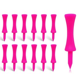 hzkais 100 PCS Golf Tees Plastic 57MM Small Golf Tees Durable Winter Golf Tees Small Castle Tees Sustainable Strong and Brightly Coloured (Pink)